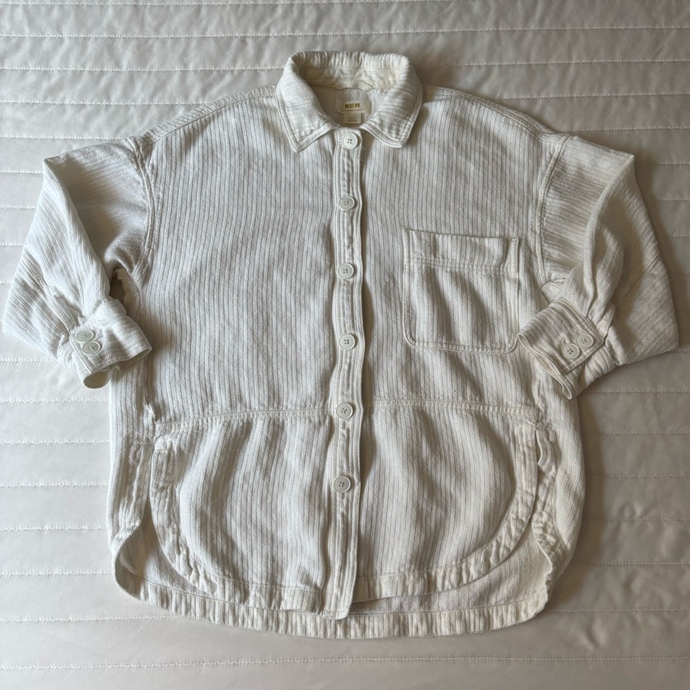 Anthropologie Maeve Button Down Oversized Top